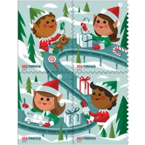 Holiday Elves Forever Stamps